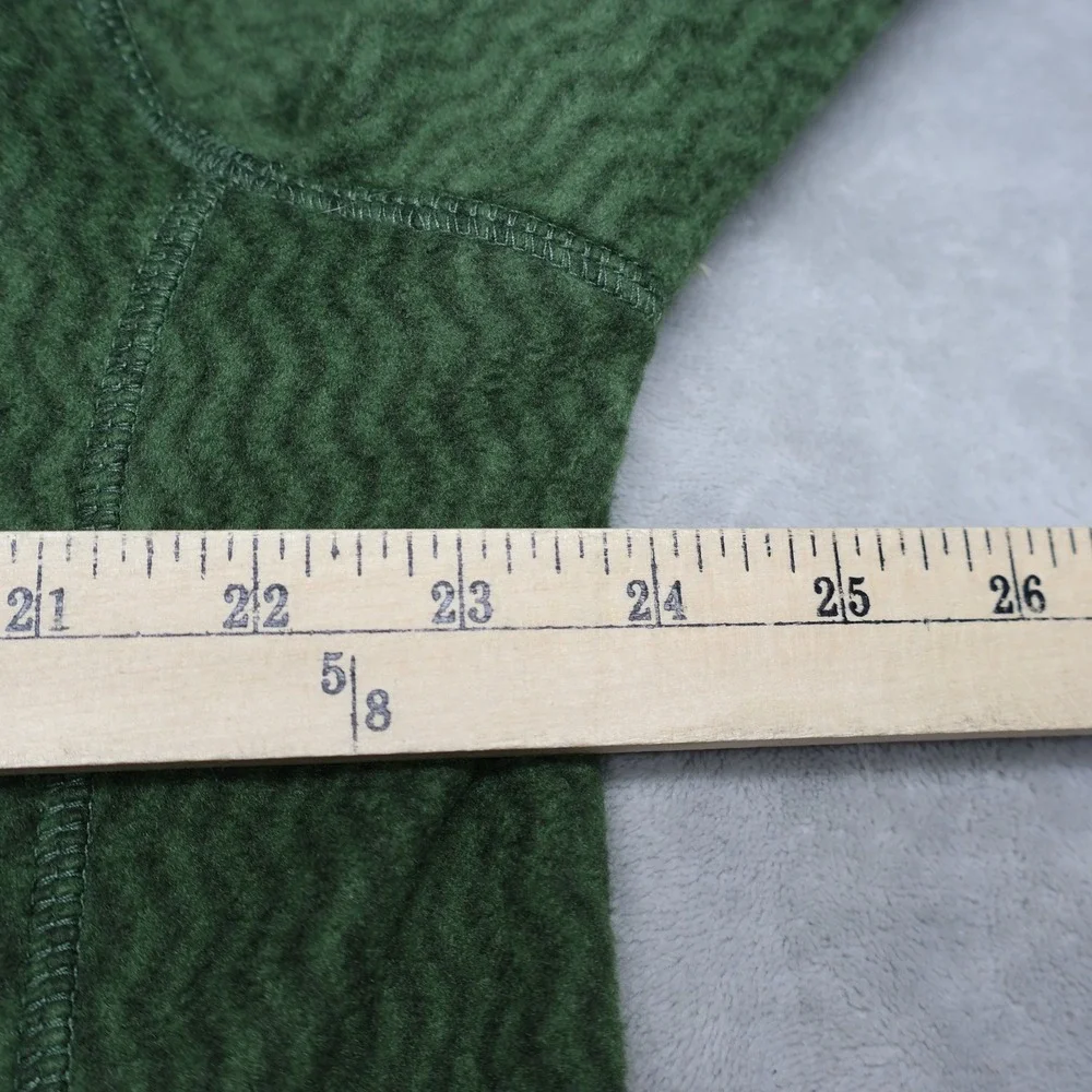Canada Weathergear Sweater Men XL Green Textured Fleece 1/4 Zip Pullover Outdoor